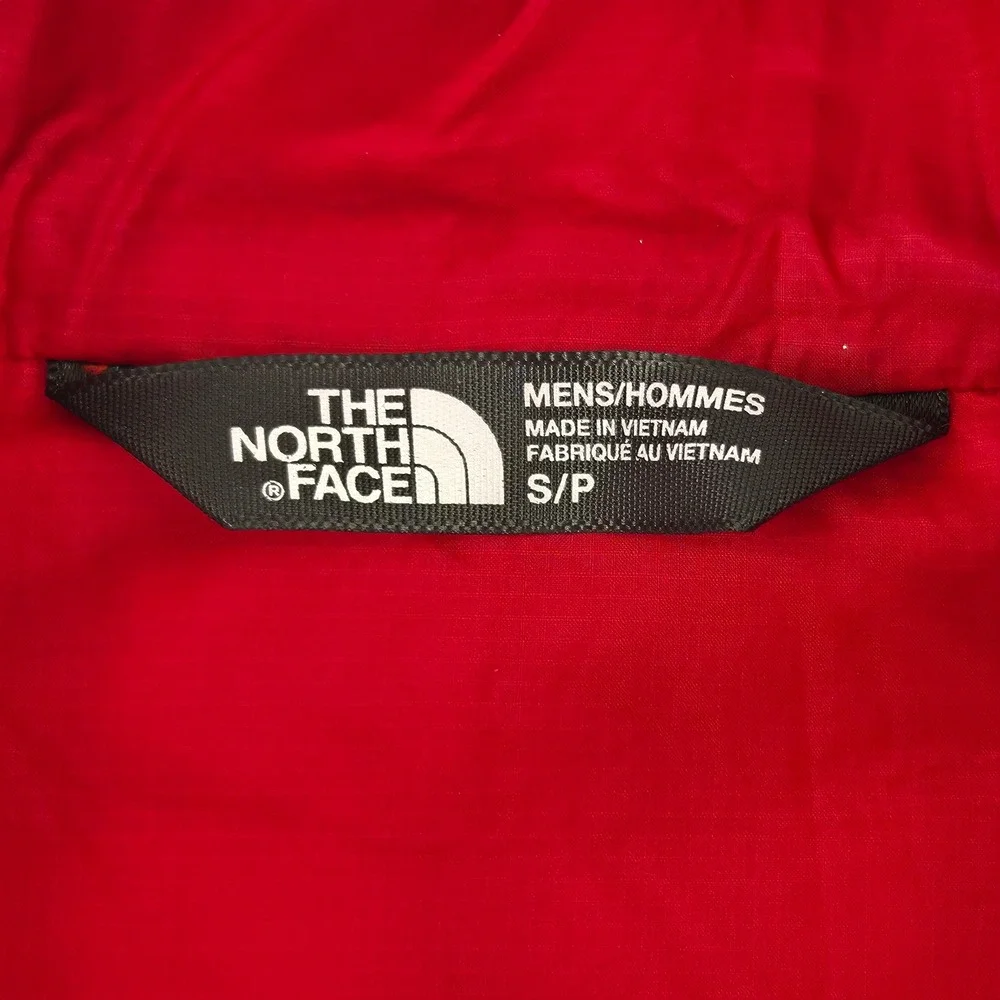 The North Face Mens S Thermoball Hybrid Quilted Puffer Jacket Red Grey Hooded